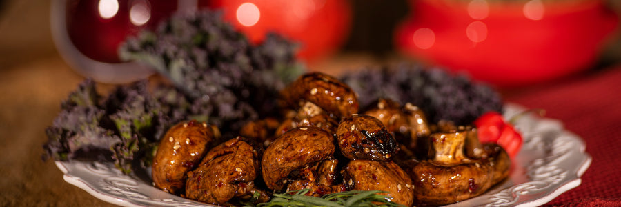 Ízletes grillezett gomba