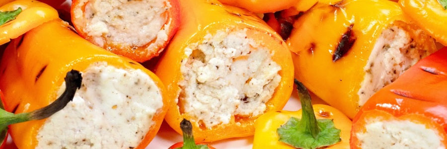 Grillezett töltött minipaprika