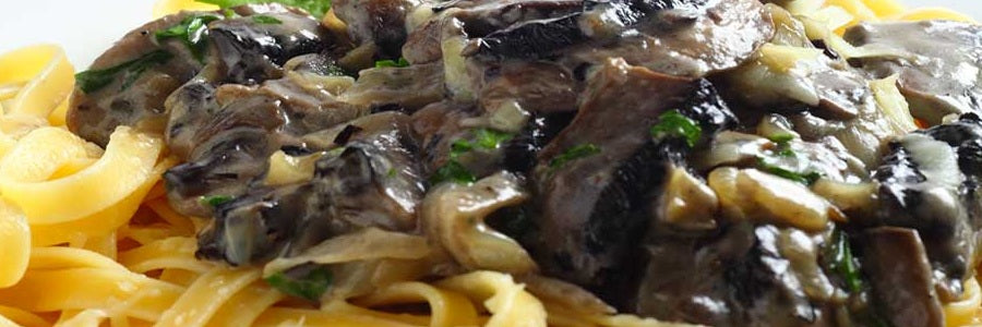 Cajun steak fettuccine tésztával
