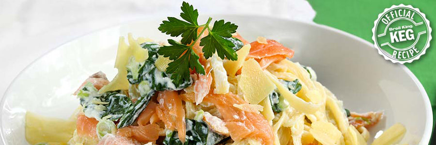Fettuccine füstölt lazaccal és vodkával