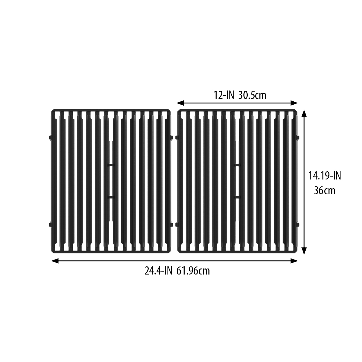 14.2″ X 12.25″ Cast Iron Cooking Grids
