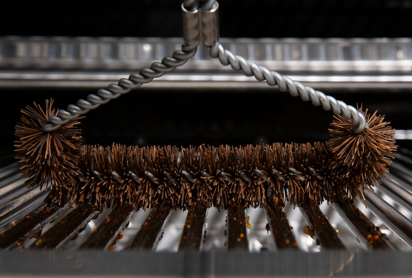 Tri-head Palmyra Grill Brush