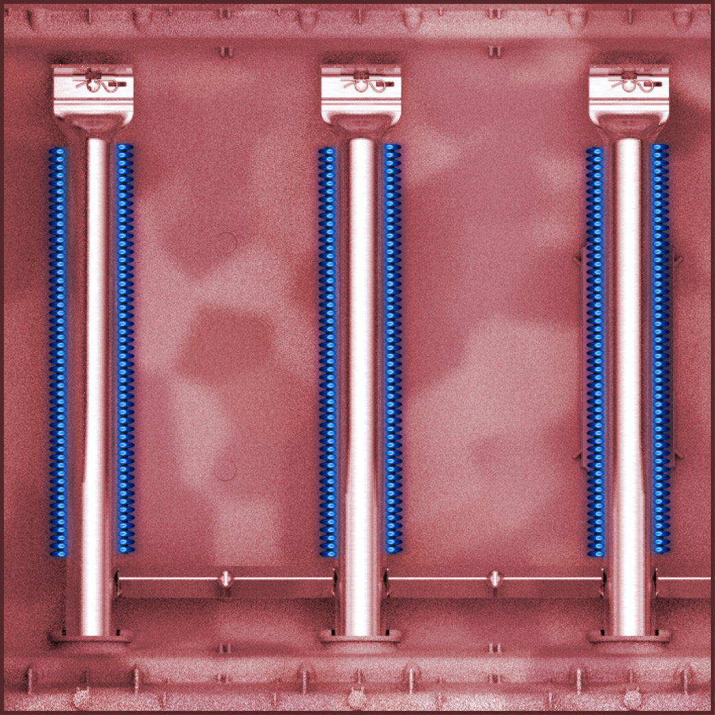 Four Dual-Tube burners